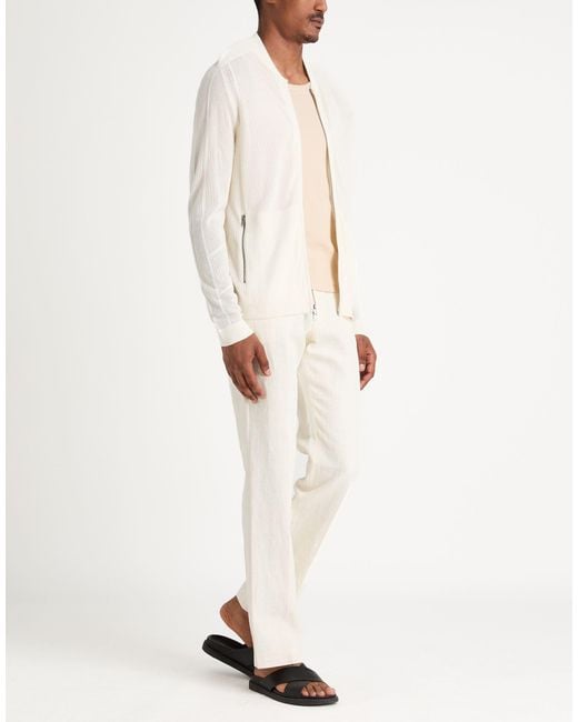 John Varvatos White Cardigan Organic Cotton for men