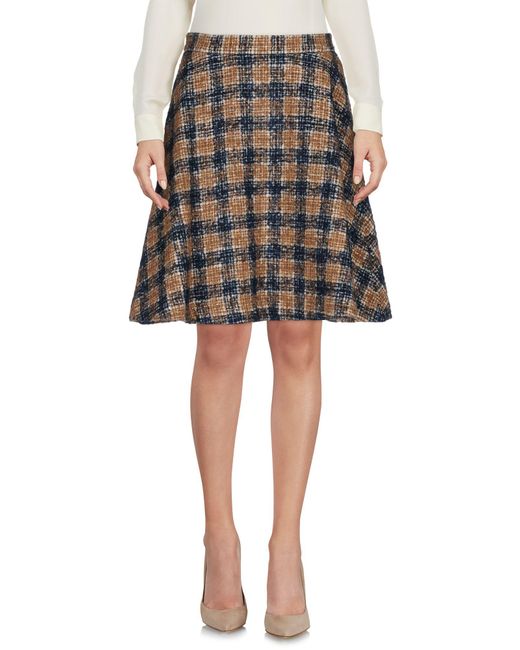 L'Autre Chose Tweed Knee Length Skirt - Lyst