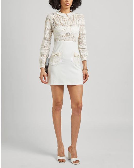 DSquared² White Mini Dress