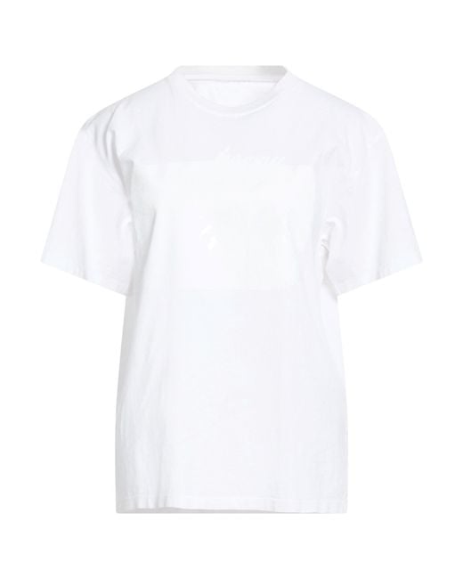MM6 by Maison Margiela White T-Shirts