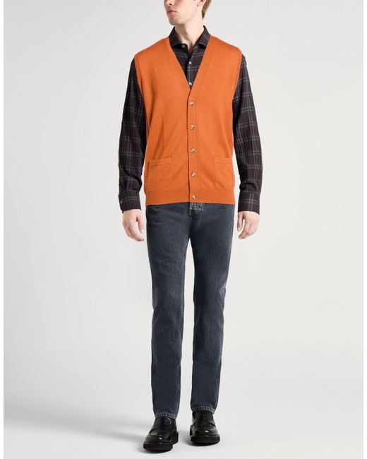Alpha Studio Orange Cardigan for men