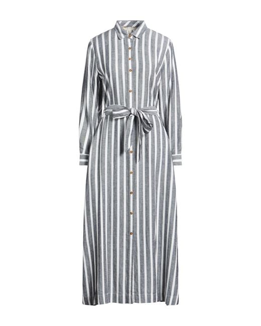 Barbour White Maxi Dress Lyocell, Linen