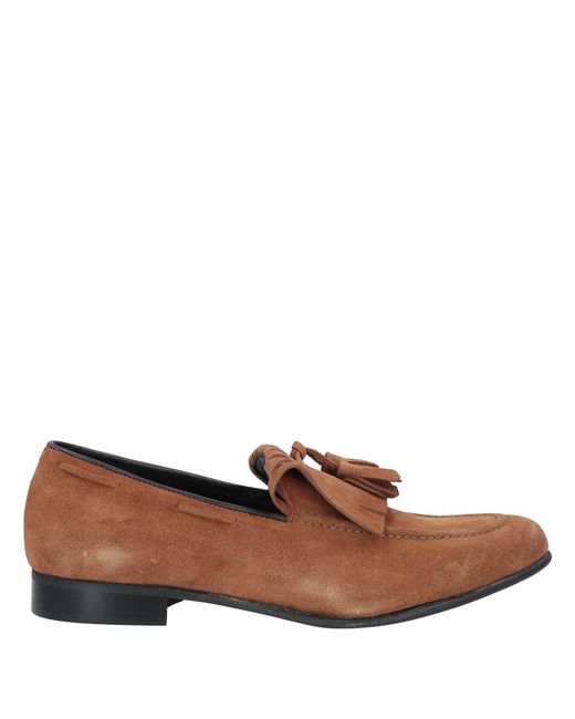 Daniele Alessandrini Brown Loafers Soft Leather for men