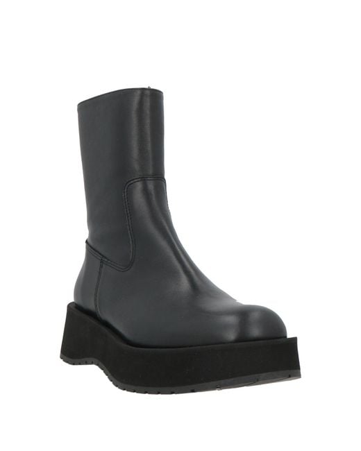 Paloma Barceló Black Ankle Boots Leather