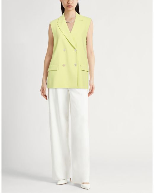 Agnona Yellow Lime Blazer Cotton, Viscose, Elastane