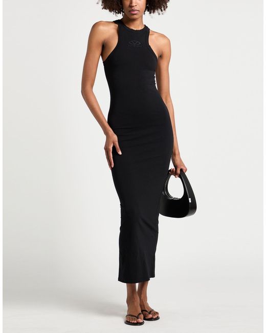 Vetements Black Maxi Dress Cotton, Elastane