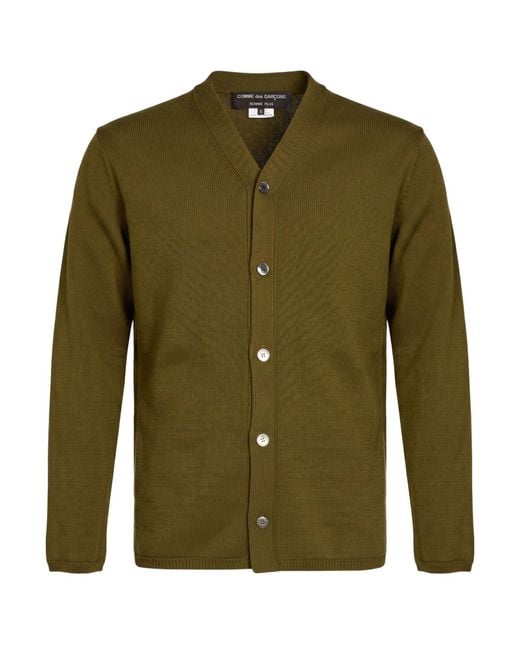 Comme des Garçons Green Cardigan Cotton, Polyester for men