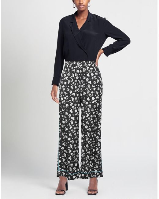 Dolce & Gabbana White Floral Print Pants