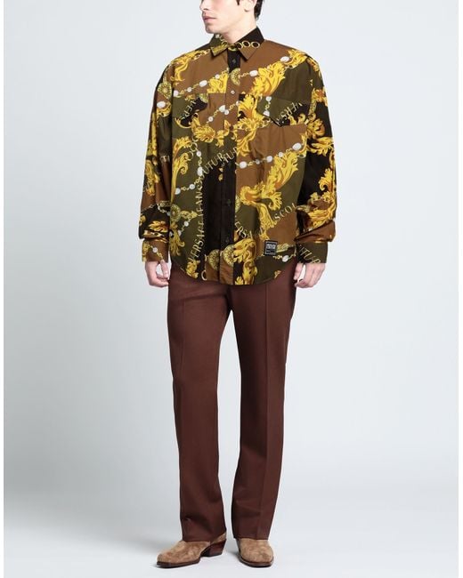 Camisa Versace Jeans Couture de hombre de color Yellow