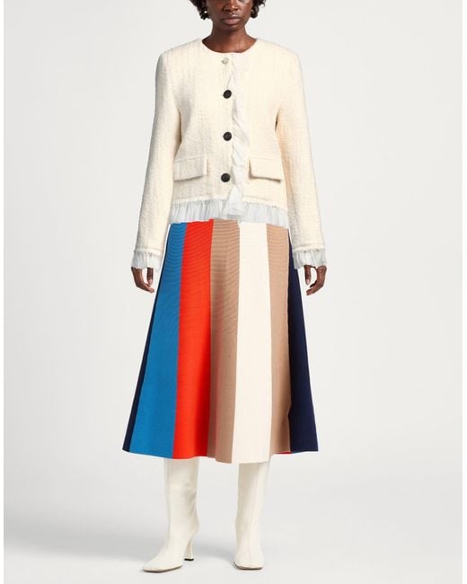 Semicouture Natural Cardigan Cotton, Virgin Wool, Polyamide, Polyester, Silk