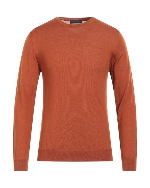 Daniele Fiesoli Orange Tan Sweater Merino Wool for men