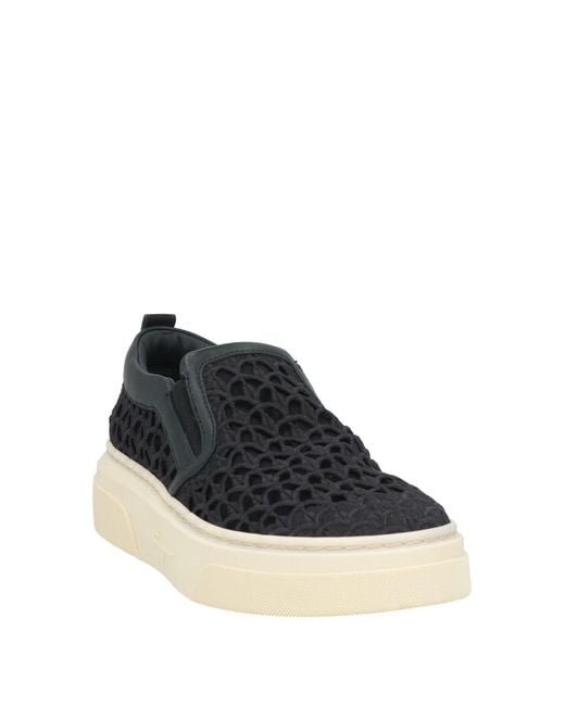 Ferragamo Blue Sneakers Textile Fibers, Leather