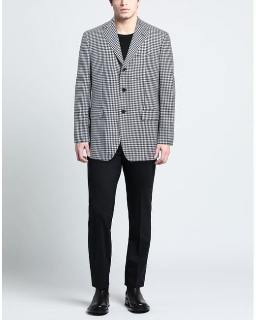Sartorio Napoli Gray Blazer Virgin Wool for men