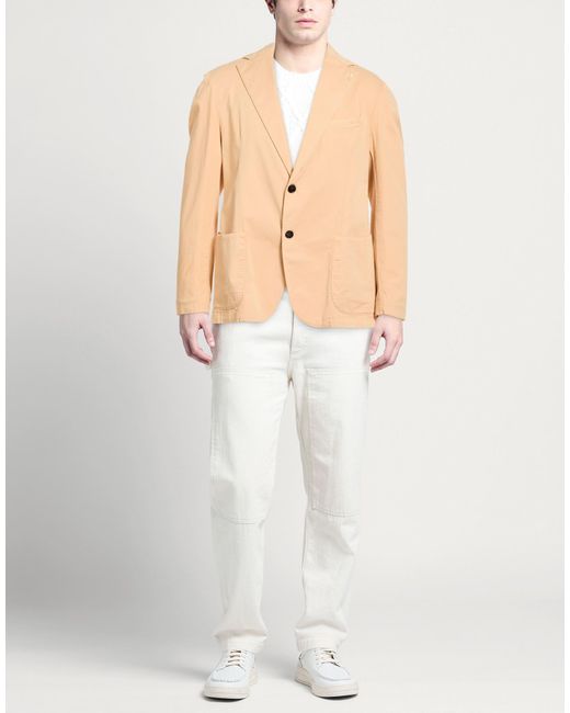 Guarinucci Natural Sand Blazer Cotton, Elastane for men