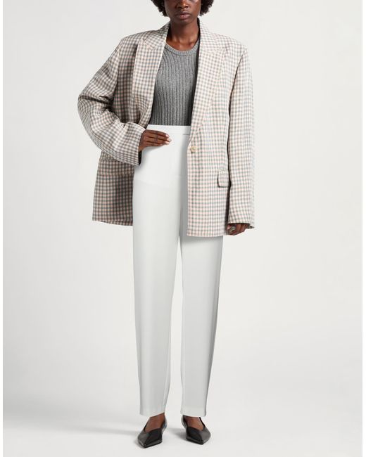 Jijil White Pants Polyester, Elastane