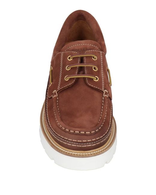 DSquared² Brown Chocolate Loafers Leather for men
