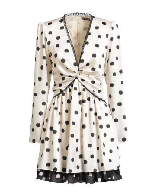 Liu Jo White Ivory Mini Dress Polyester
