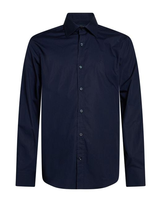 Paul & Shark Blue Shirt Cotton for men