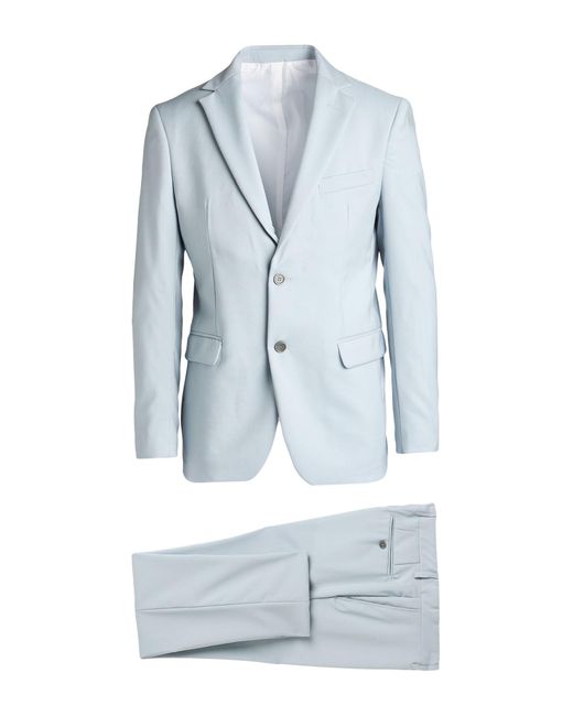MARCIANO BY GUESS Blue Light Suit Wool, Elastane for men