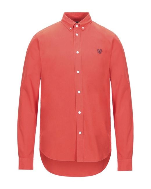 KENZO Red Shirt Cotton for men