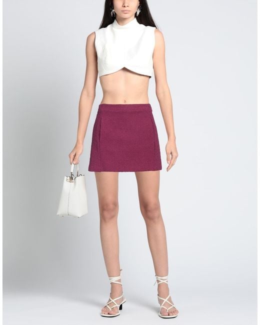 Pinko Purple Mini Skirt