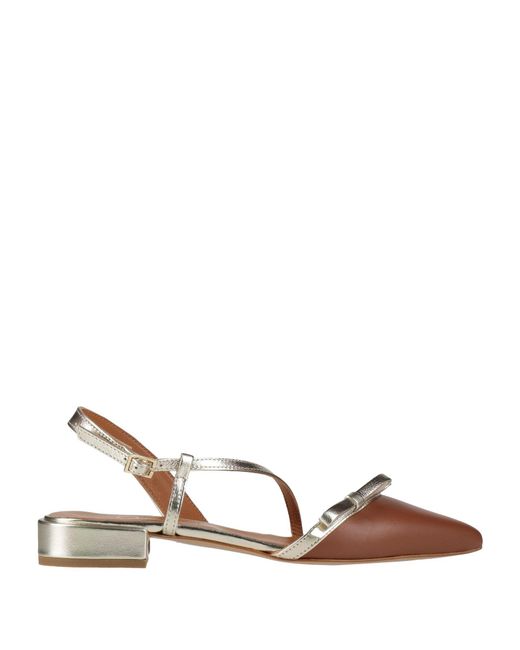 Divine Follie Natural Ballet Flats Leather