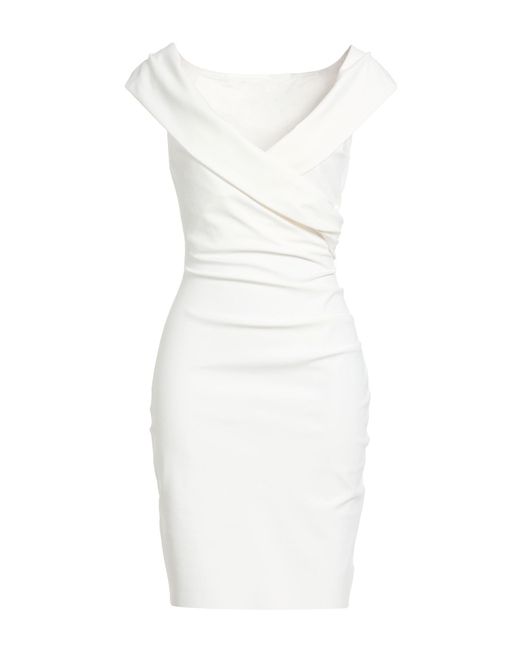 La Petite Robe Di Chiara Boni White Mini Dress Polyamide, Elastane