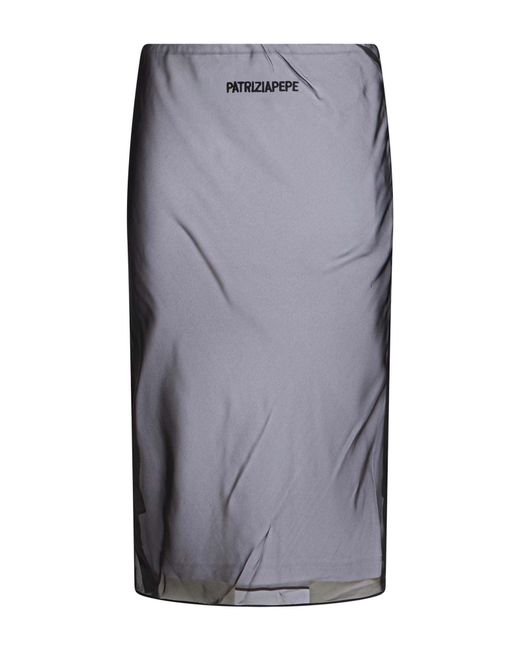 Patrizia Pepe Gray Midi Skirt