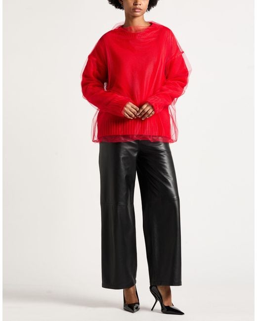 MSGM Red Sweater Wool, Polyamide