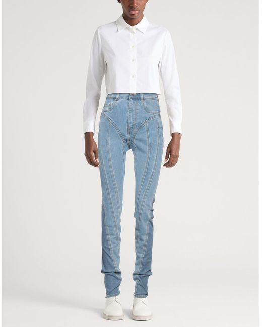 Mugler Blue Jeans Cotton, Elastomultiester, Elastane