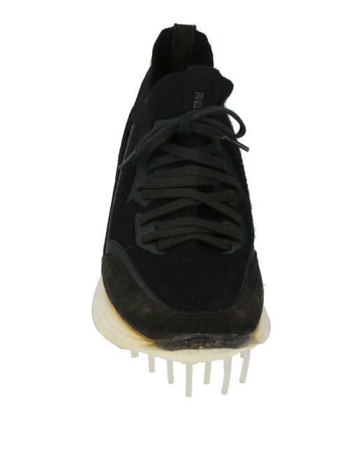 RBRSL RUBBER SOUL Black Sneakers Textile Fibers, Leather