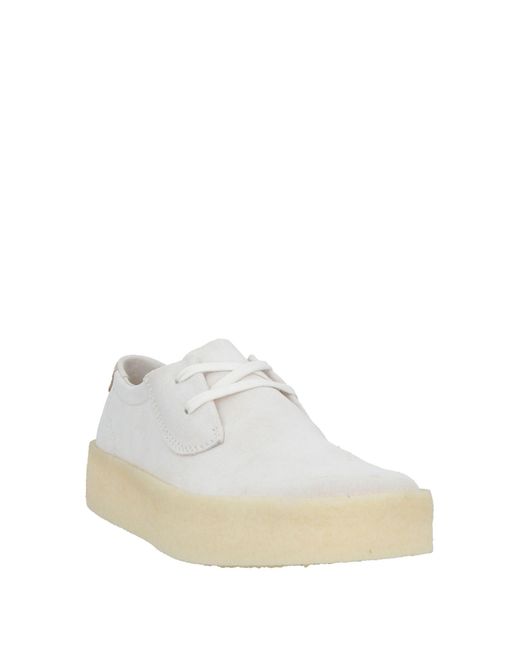 Clarks White Lace-up Shoes for men