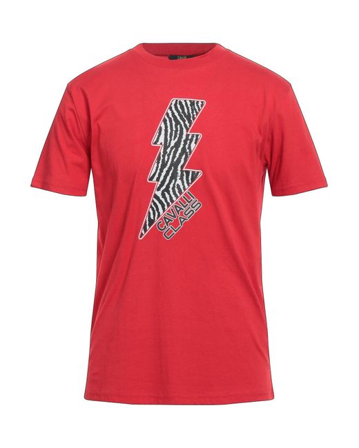 Class Roberto Cavalli Red T-shirt for men