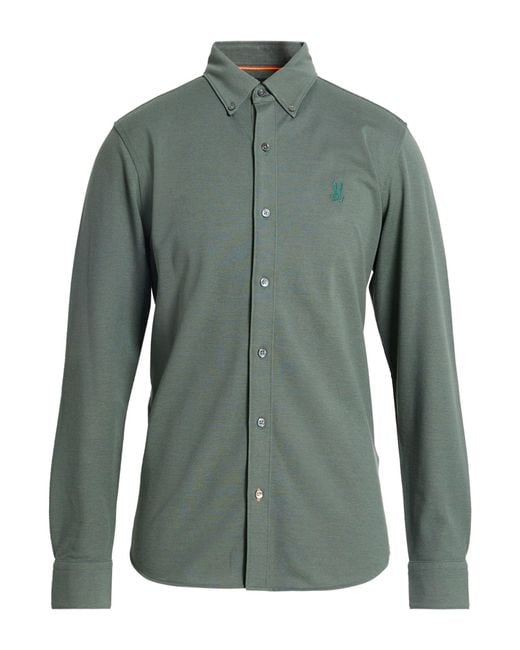 Camisa Psycho Bunny de hombre de color Green