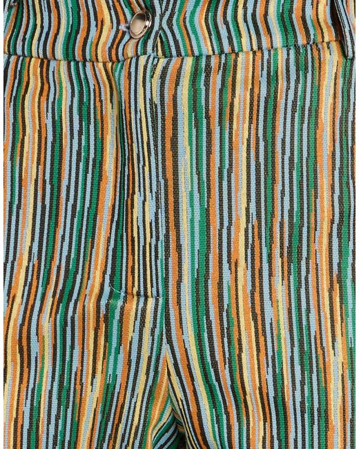 Suoli Green Pants Viscose, Polyester, Elastane