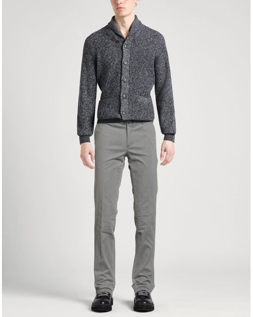 PT Torino Gray Pants Cotton, Elastane for men