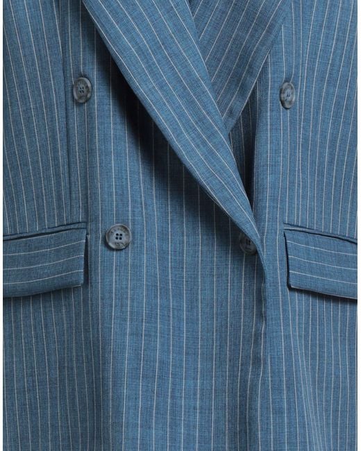 Gaelle Paris Blue Slate Blazer Polyester, Elastane