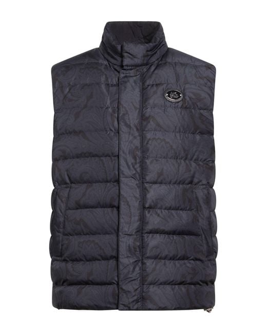 Etro Blue Vest Polyester for men