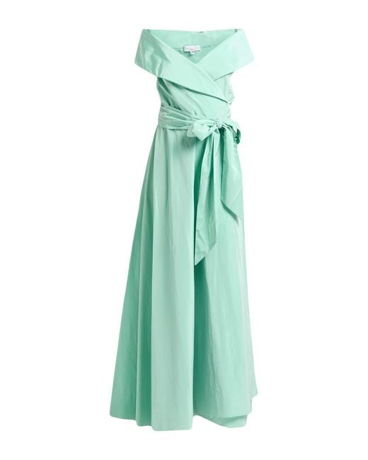 GIADA CURTI RESORT Green Maxi Dress Acetate, Polyester