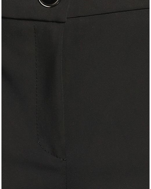 Elisabetta Franchi Black Dark Pants Polyester, Elastane