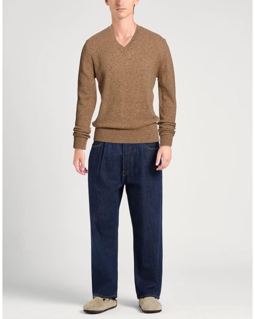 Messagerie Brown Camel Sweater Wool, Recycled Polyamide, Silk for men