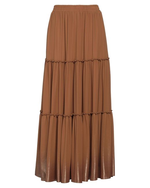 Suoli Brown Long Skirt