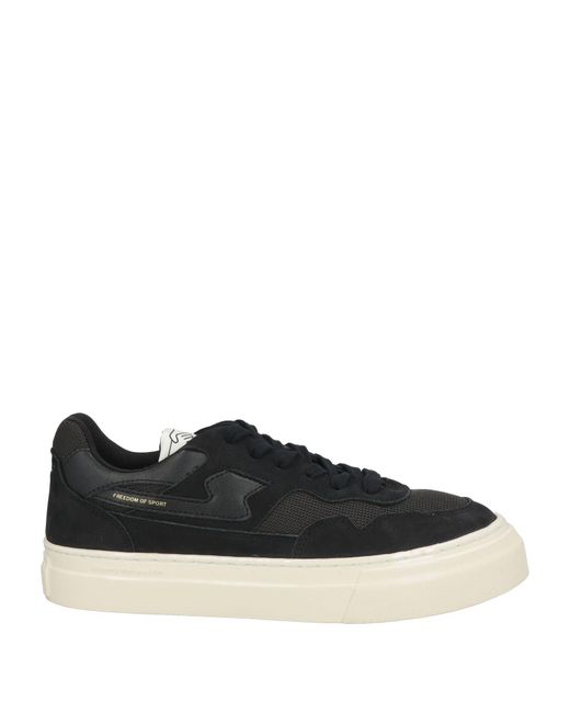 Stepney Workers Club Black Sneakers Leather, Textile Fibers