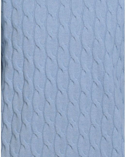 Luigi Borrelli Napoli Blue Turtleneck for men