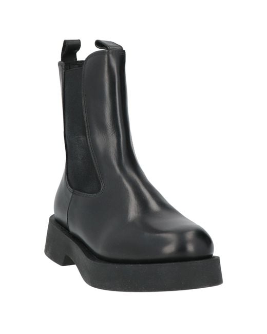 Poeve Black Ankle Boots Leather