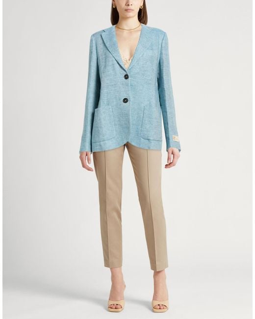 Massimo Alba Blue Blazer Linen