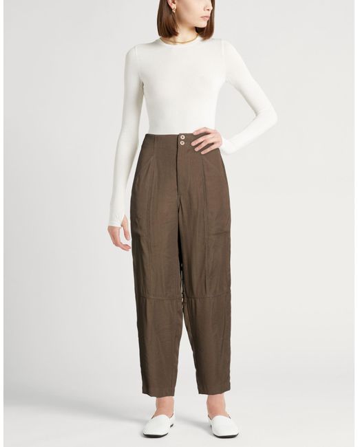 Gentry Portofino Brown Pants Viscose, Polyester
