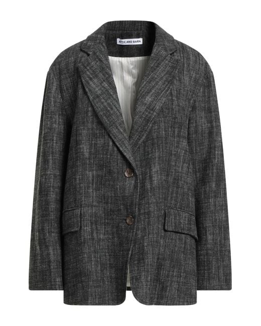 Attic And Barn Black Blazer Cotton