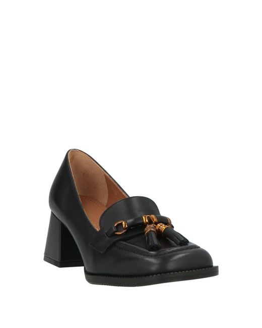 Bervicato Black Loafers Leather