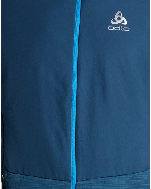 Odlo Blue Slate Jacket Polyester, Elastane for men